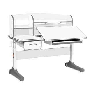 Растущая парта Anatomica Uniqa белый/серый